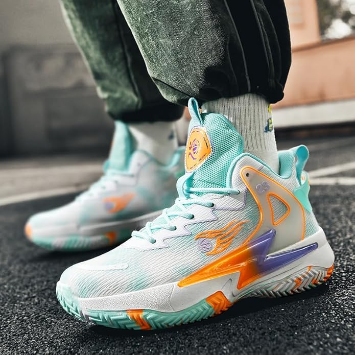 Basketball Shoes for Womens and Mens, Breathable Non Slip Outdoor Casual Unisex-Adult Fashion Sneakers
