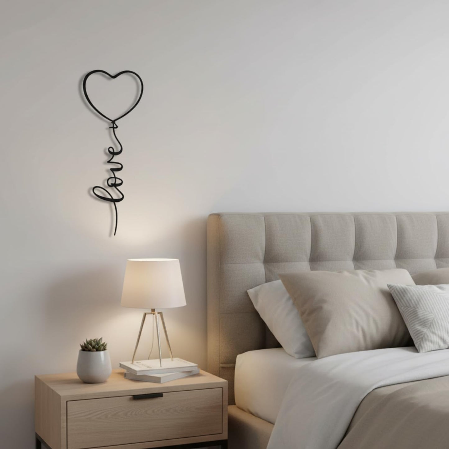 We Moment Love Metal Wall Decor-Love Heart Sign for Bedroom Office Home Decor-Valentine's Day Gifts-Black