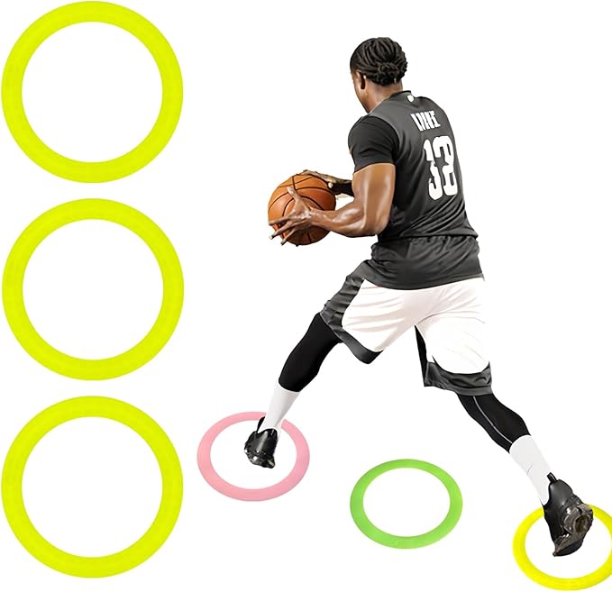 Colorful Anti Slip Safety Agile Ring Speed Ring 3 PCs Speed and Agility Training Equipment Basketball Training Equipment Sports Agility Training Skill Improvement Equipment