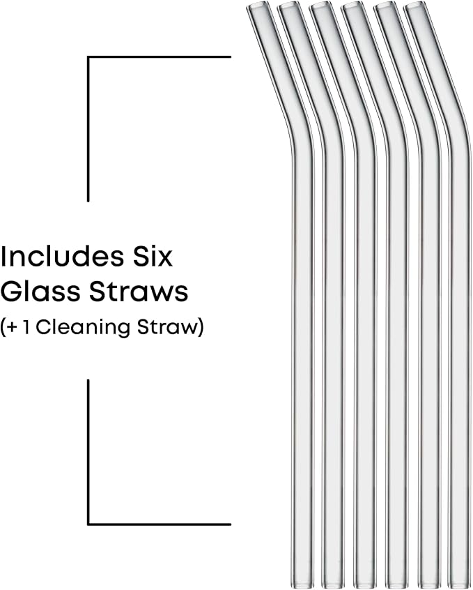 JoyJolt Star Wars Retro Vintage Collection 16.9oz Glass Tumblers - Featuring Darth Vader, R2D2, Yoda, Chewbacca, Red Leader, Jawa - Original Trilogy Drinkware, Set of 6 with Glass Straws