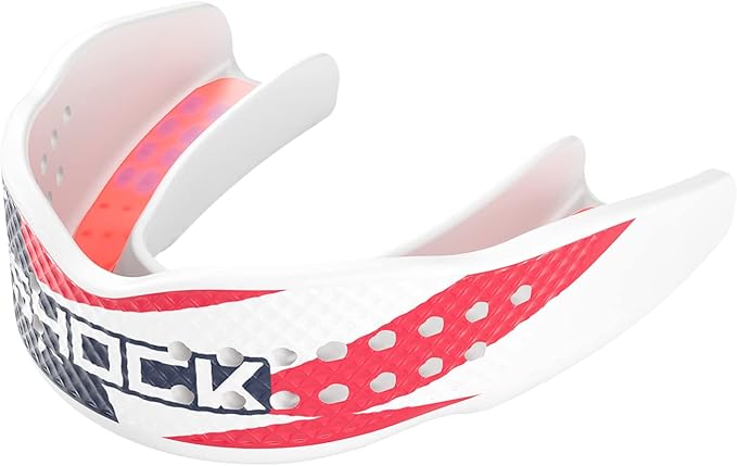 Shock Doctor Sports Mouth Guard, Breathable Low Profile Custom Fit, Basketball, Football, Lacrosse, Hockey & More