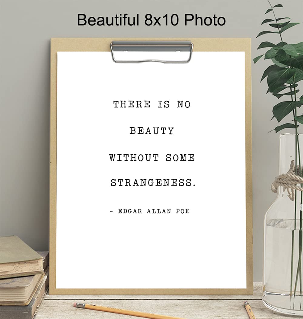 Edgar Allan Poe Quote Wall Art Print Typography - 8x10 Unframed Photo - Makes a Great Gift - Chic Home Decor