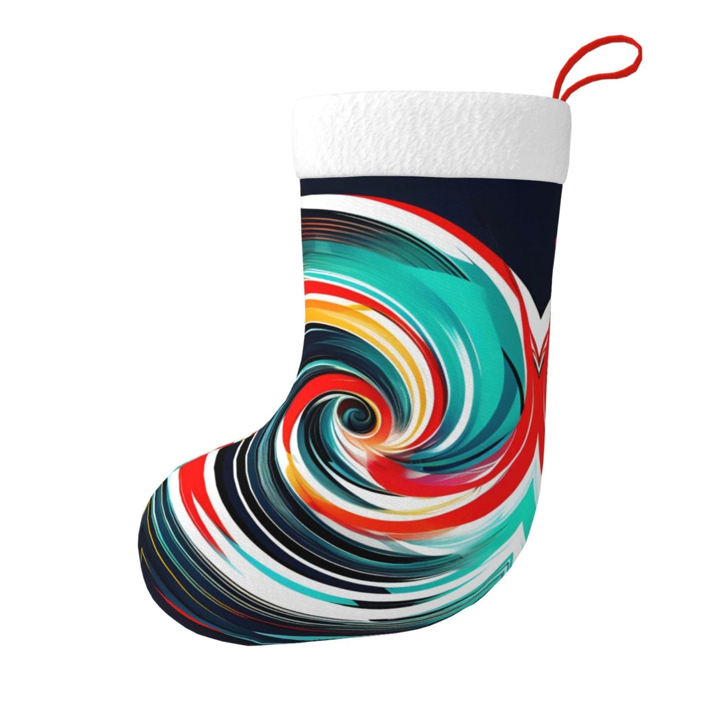 UUIKLPOL Abstract Circle Swirl Print Holiday Decorative Socks,Classic Christmas Stockings Festive Ornaments,Joyful Season Socks