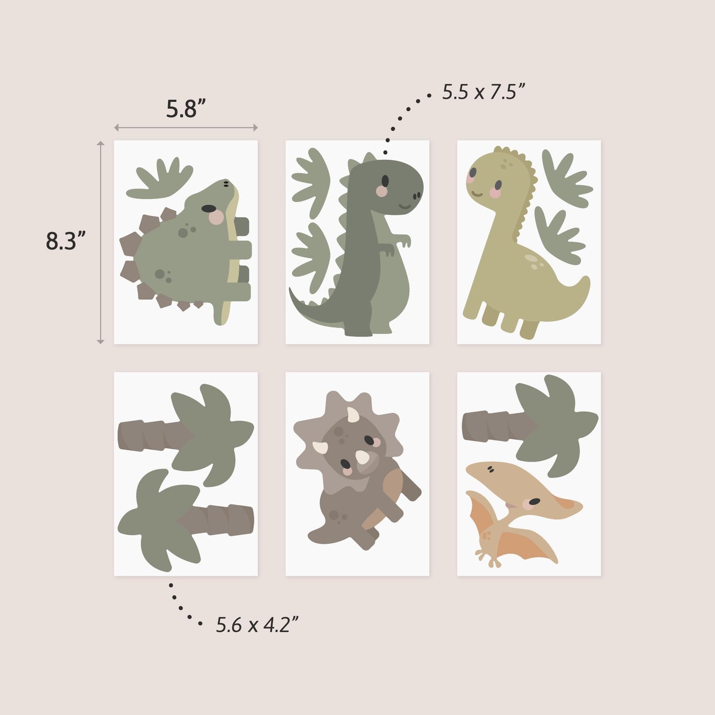 Teddylabels - Dinosaur Wall Decals - Easy-to-Apply & Removable Wall Stickers: Transform Your Toddlers Bedroom with Durable, Vibrant Peel-and-Stick Wall Decor – Stickers for Kids