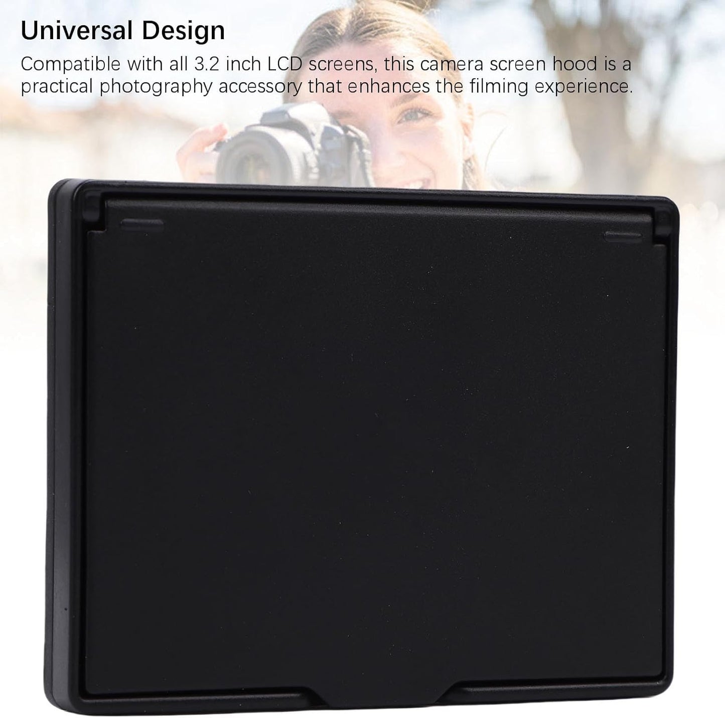 3.2 Inch XUMIUZIY LCD Screen Hood, Foldable Camera Sun Shade Cover, ABS Flocking Universal Viewfinder Sunshade