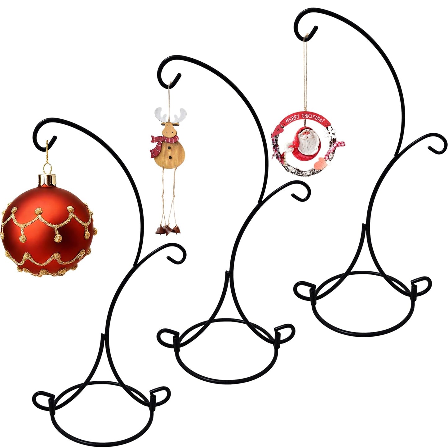 Archi 3 Pack Ornament Display Stand Iron Pothook Stand for Hanging Glass Terrarium (Human Stand)