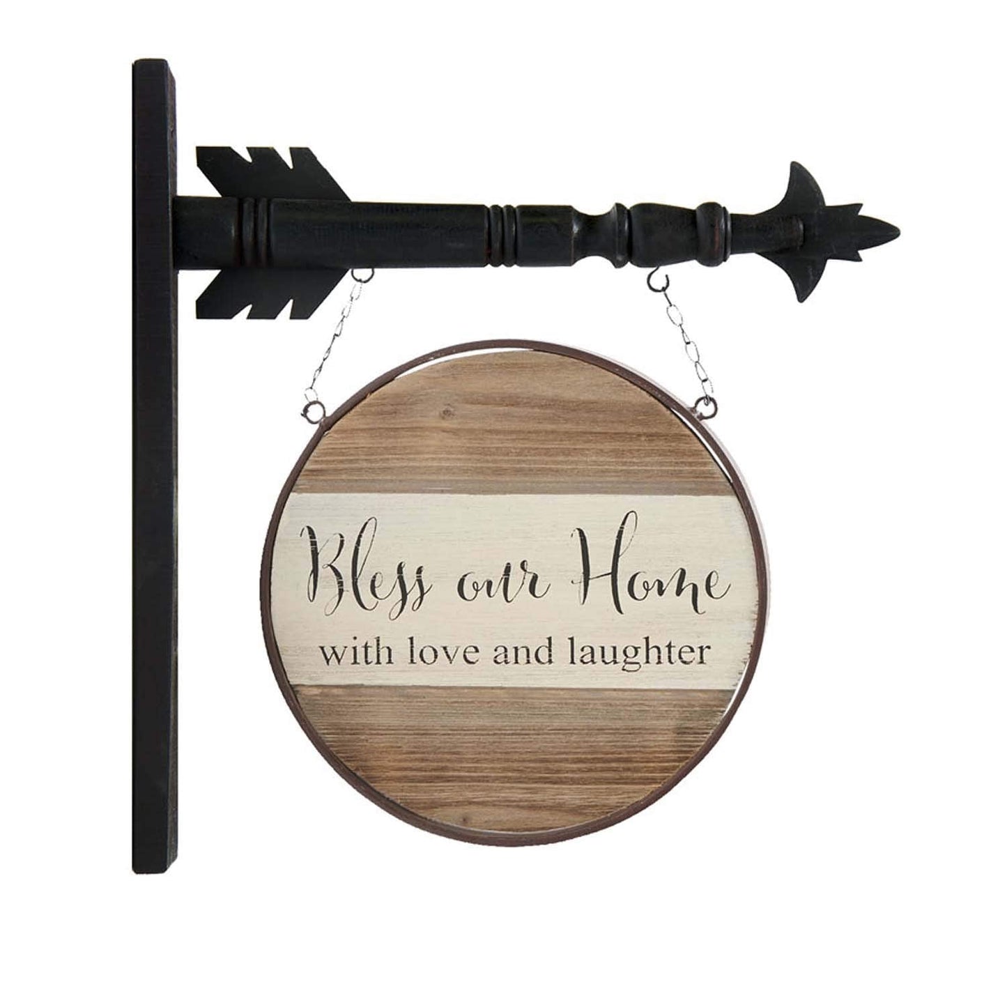 K&K Interiors Arrow Replacement Decorative Hanging Sign, Wood - 13907C