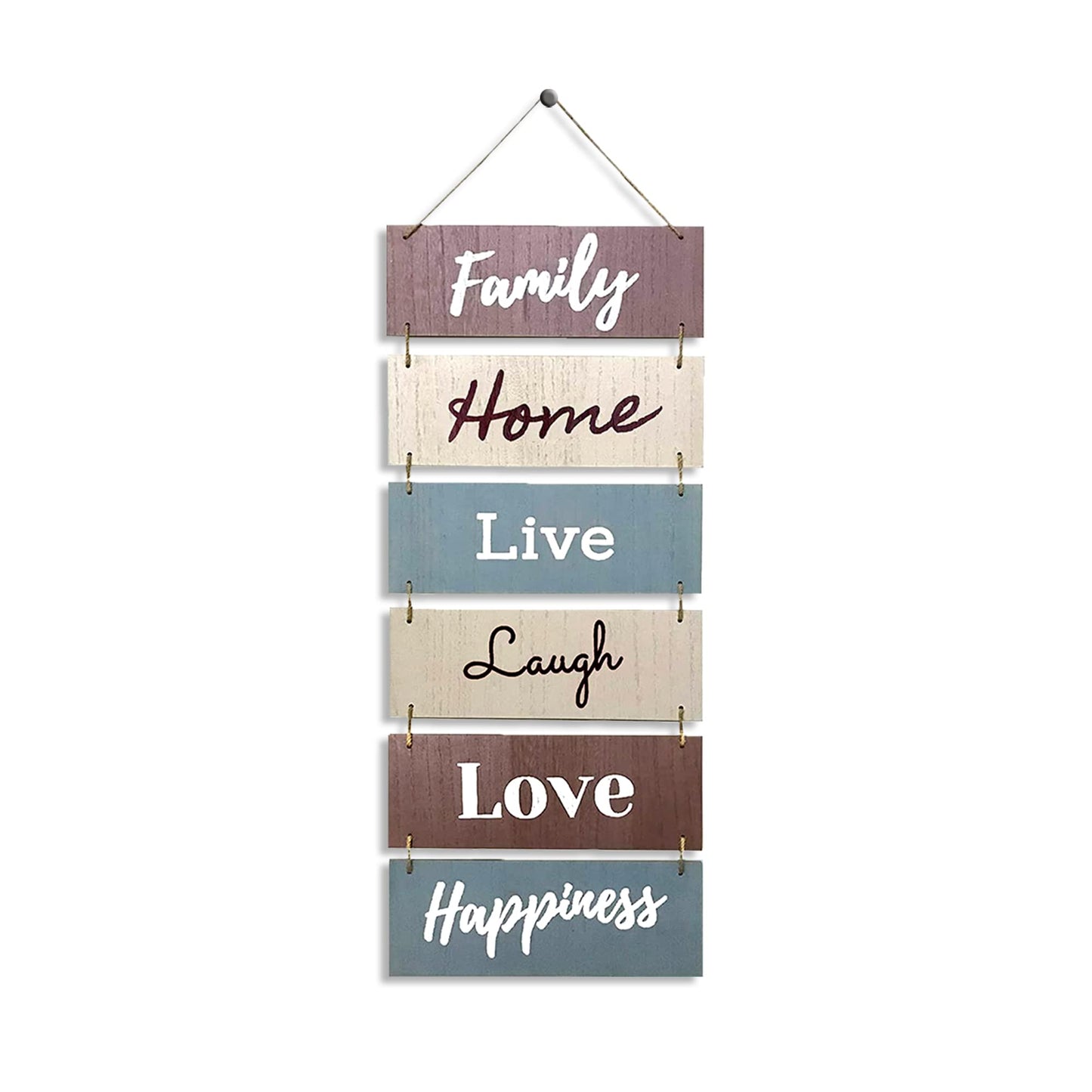 Hanging Wall Decor Sign - Welcome Vertical Wall Art Decorations, Rustic Home Accessories for Living Room, Bedroom, Family, Dining, and Kitchen, Outdoor Signs for House, Live, Laugh, Love Plaques