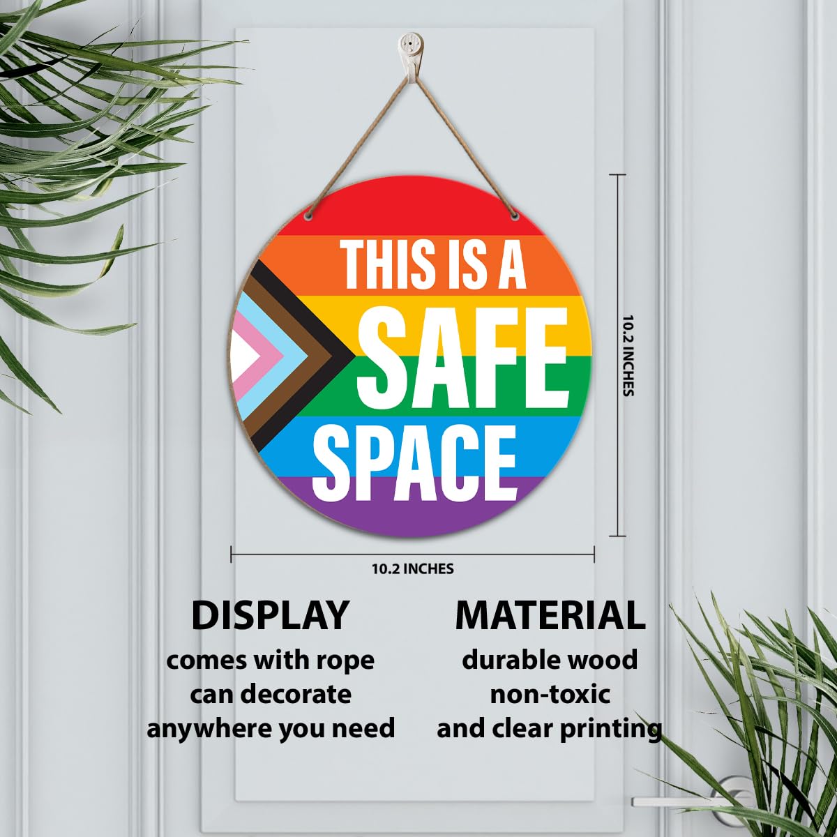 LGBT Signs Wall Decor, LGBT Rainbow Pride Signs for Home Office Door Decorations LGBTQ Lesbian Gay Queer Room Hanging Signs Decor, LGBT Pride Month Gifts for Lesbian Gay Queer