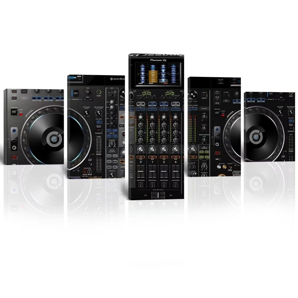 Wall HDQ Music Canvas Wall Art 5 Piece Audio Pictures DJ Wall Decor Musical Equipment Print Painting for Music room Recording Studio Living Room Bedroom Decor Gifts for Musician (50" Wx24 H)