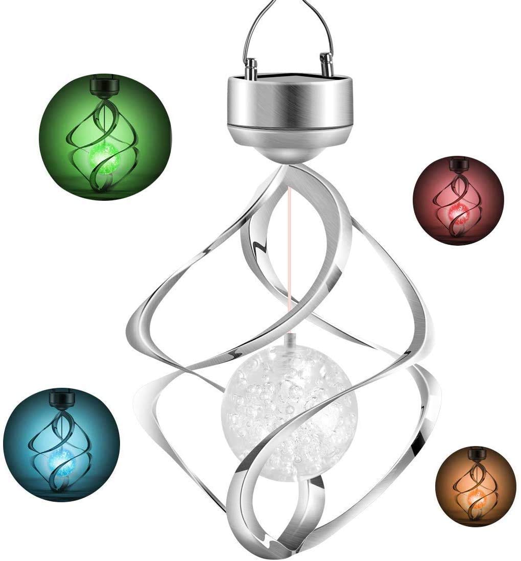 Solar Lights Outdoor Yard Decor Wind Chimes LED Colour Changing Hanging Light for Design Decoration for Garden, Patio, Balcony,Lawn Birthday Gifts for Women Mom Grandma