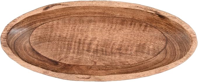 NIRMAN Mango Wood Decorative Bowl for Table Centerpiece Dining Living Room Home Kitchen Décor (14" x 6" x 2.3")