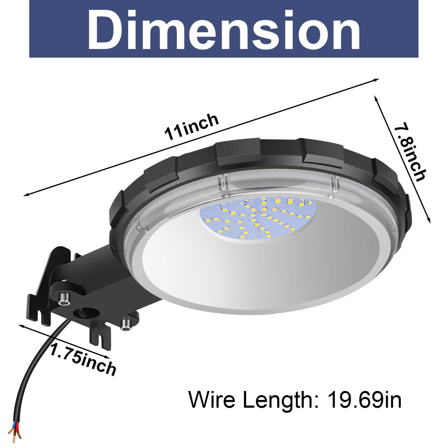 Karjoefar LED Barn Light, Dusk to Dawn Outdoor Lighting with 100W 10000LM 5000K Daylight, IP65 Waterproof Outdoor Security Flood Lights for Garage Yard Street Warehouse Use
