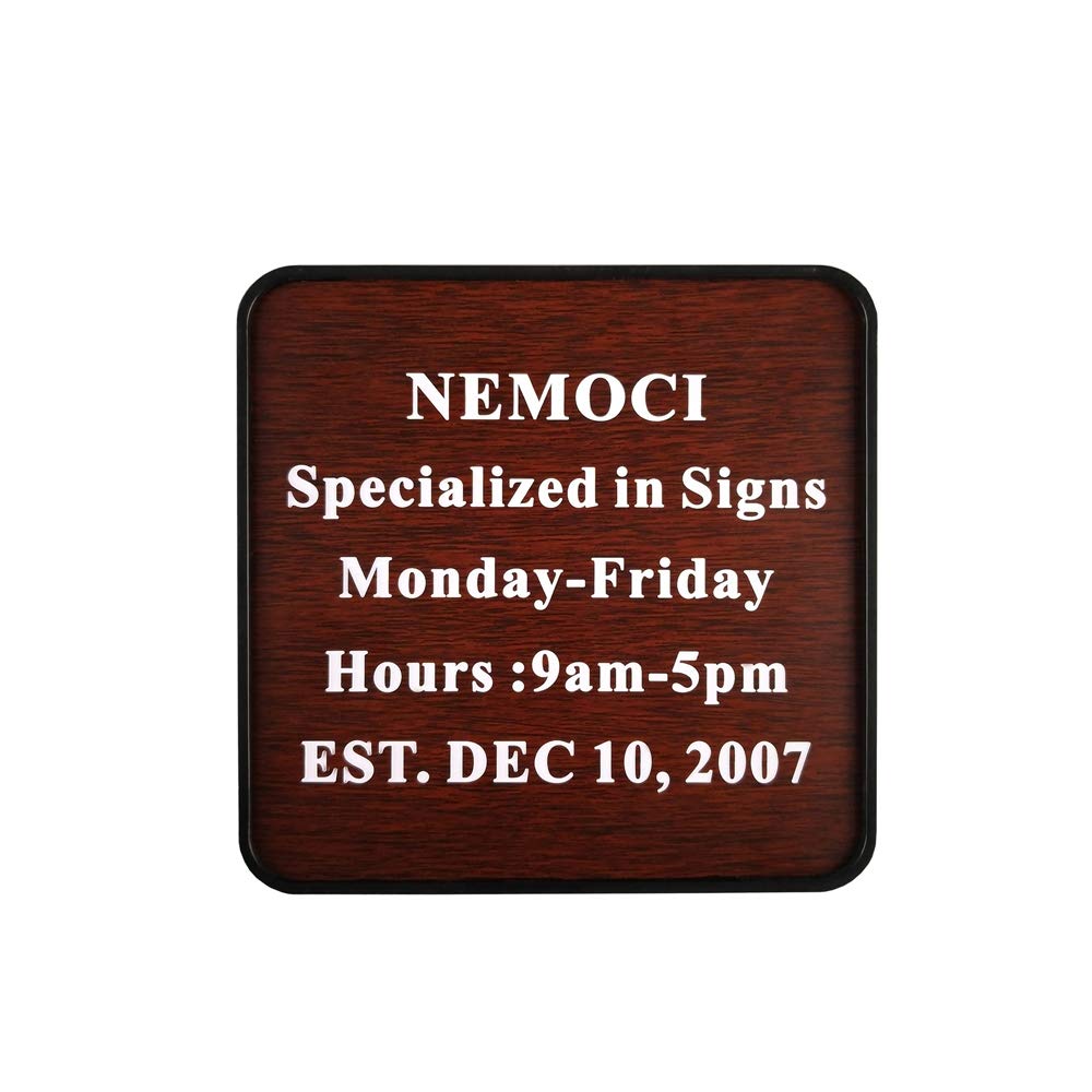 Custom Engraved Door Suite Wall Sign | Office Sign | Personalized Wall Plaque | Business Doctor Law Firm Home Office Cafe Shop | Up to 5 Text Lines Adhesive Backed or Simple Keyhole Mounti (6" x 6")
