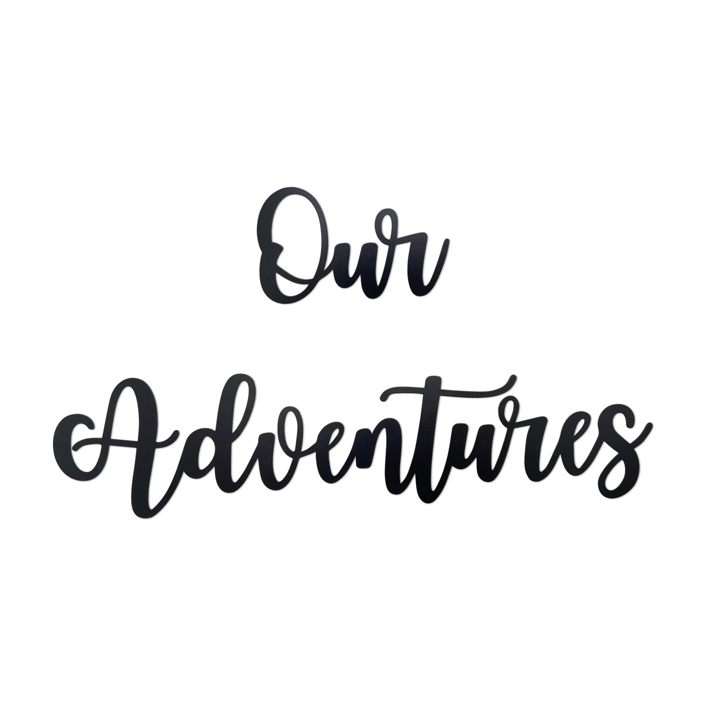 PRIMESTL Travel Wall Art & Adventure Decor – Our Adventure Metal Wall Decorations for RV Decorations, Travel Decor, Unique Design Gift for Travel Lovers, 22.05" x 3.58"