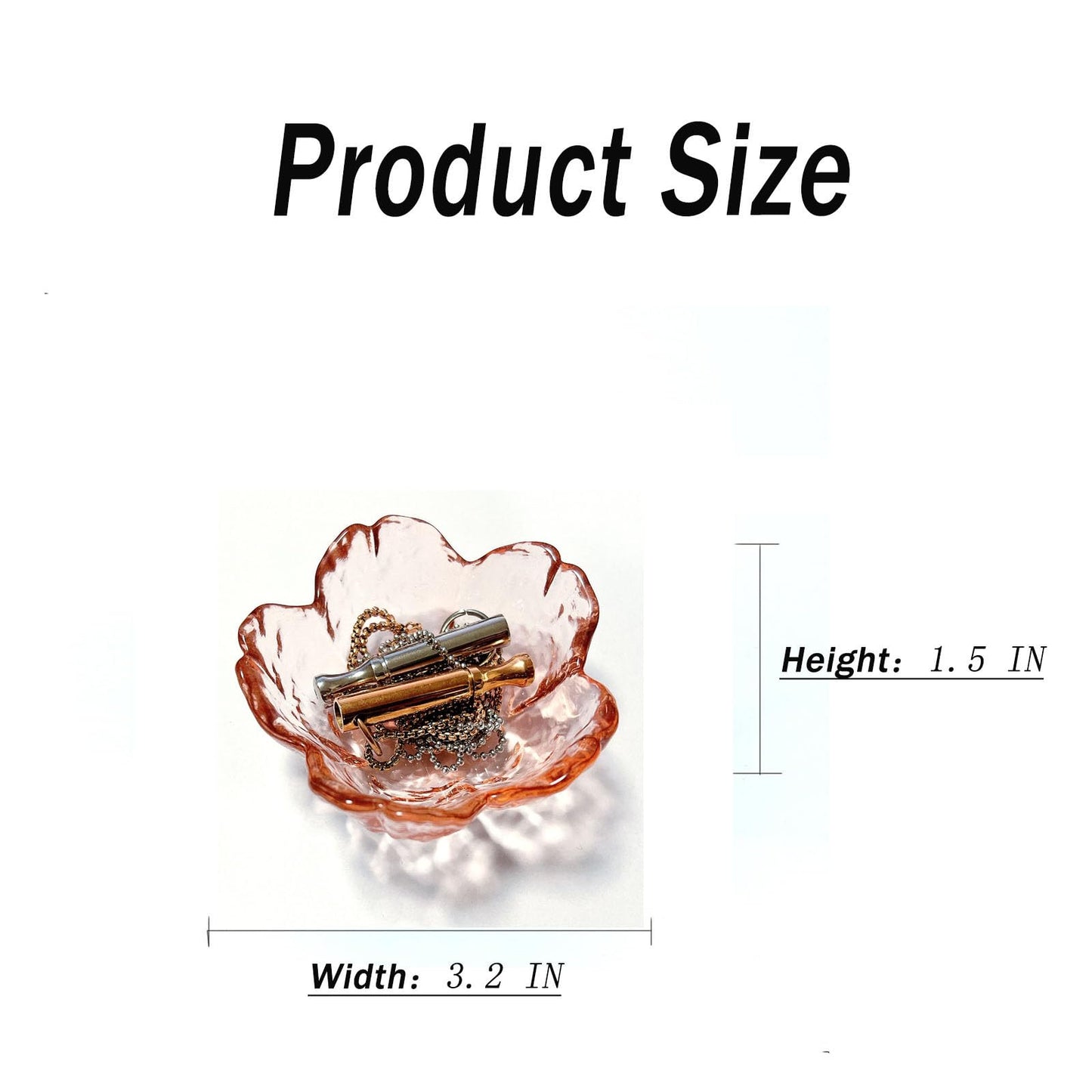 FZFQWRSH Crystal Amber Jewelry Dish, Ring Dish, Trinket Dish，Tray Decor for Women, Fashionable Modern Style Dressing Plate