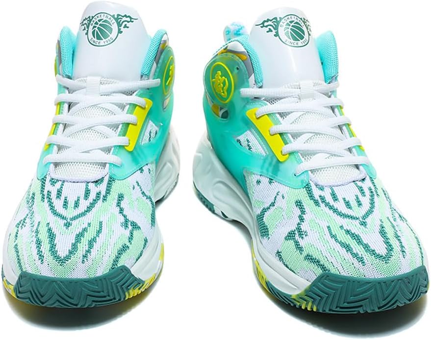 Unisex High Top Lightweight Fly-Weaving Running Jogging Sneakers Basketball Shoes for Youth