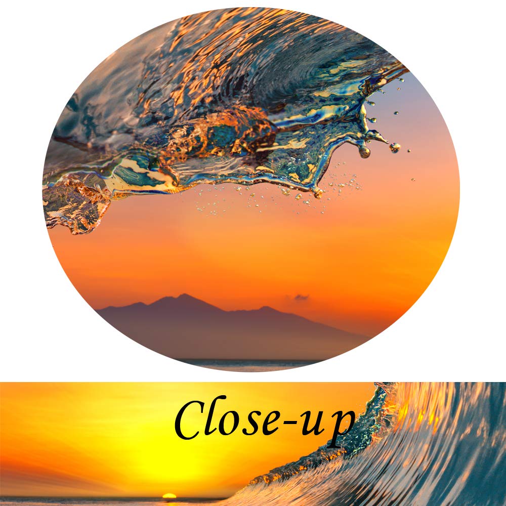 KREATIVE ARTS Large 5 Piece Sea Waves Wall Art Modern Framed Giclee Canvas Prints Seascape Artwork Ocean Beach Pictures Paintings on Canvas for Living Room Home Office Decor (Large Size 60x32inch)
