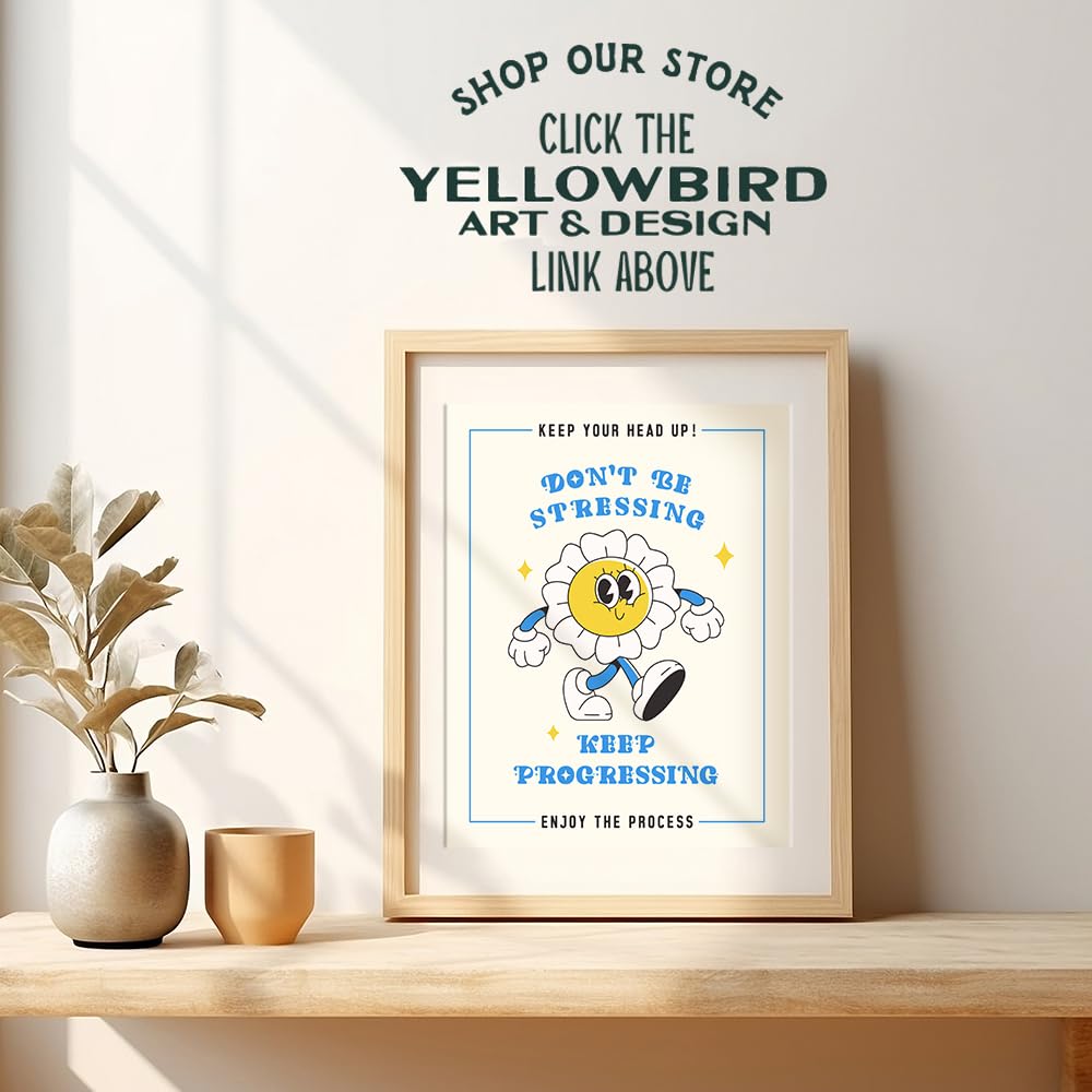 Positive Quotes Wall Decor for Office - Trendy Retro Wall Art - Womens Office Decor - Haves - Inspiring Art - Happy Home Decoration Motivational poster