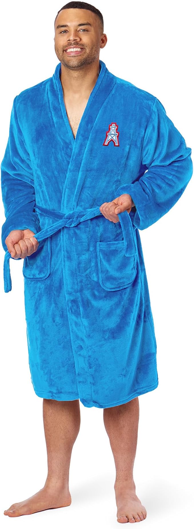 NFL Adult Unisex Silk Touch Bathrobe, Officially Licensed Loungewear, Soft Plush Polyester
