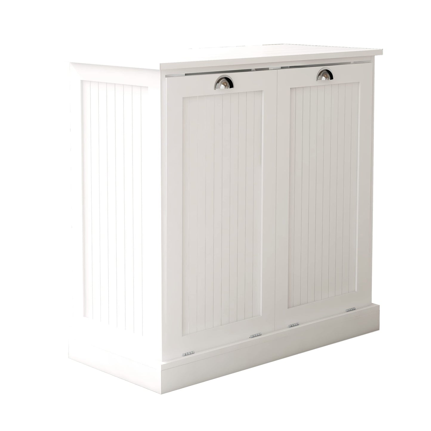 Gecheer Two-Compartment Tilt-Out Laundry Sorter Cabinet - Organized and Easy to Clean Modern Bathroom Storage Cabinet, Bathroom Shelf, Freestanding Cupboard for Living Room LYKW112049950