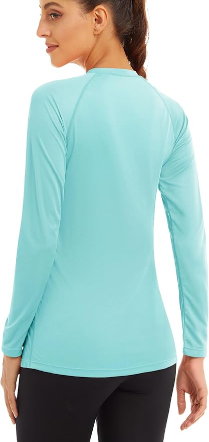 MAGCOMSEN Women's 2 Pack Long Sleeve Shirts UPF 50+ Sun Protection Quick Dry Swim Shirt for Rash Guard Fishing Workout