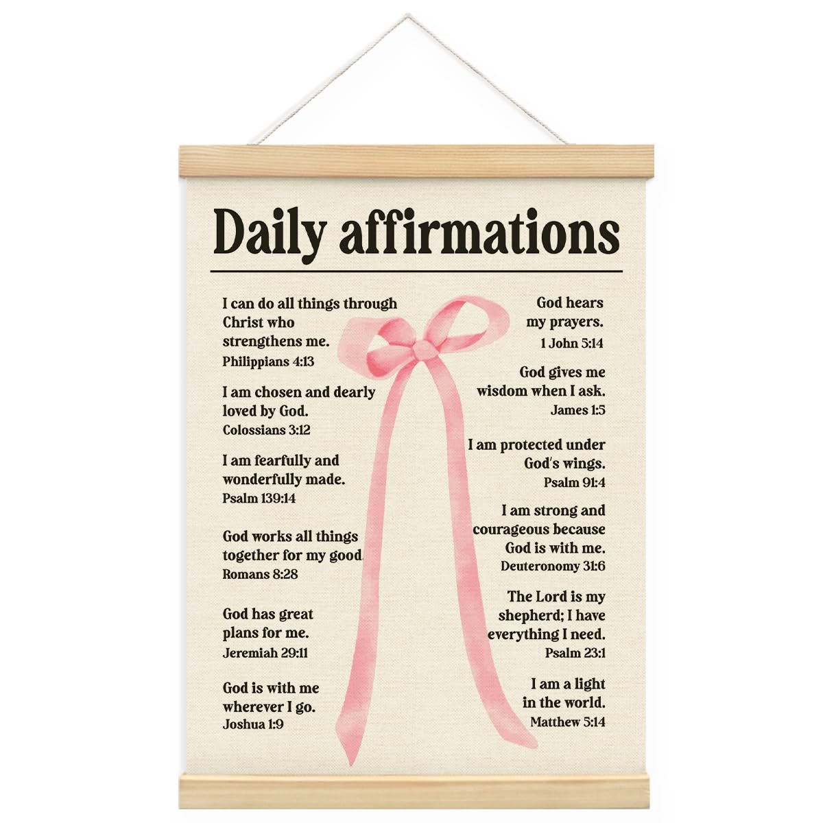 MOFUYU Positive Affirmations Wall Decor,Daily Affirmations for Women Poster Hanger Frame for Girls Bedroom Room Home,Mental Health Poster Hanger Frame,Affirmation Wall Decor, 12x16 Inch