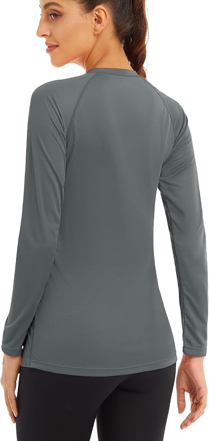 MAGCOMSEN Women's 2 Pack Long Sleeve Shirts UPF 50+ Sun Protection Quick Dry Swim Shirt for Rash Guard Fishing Workout
