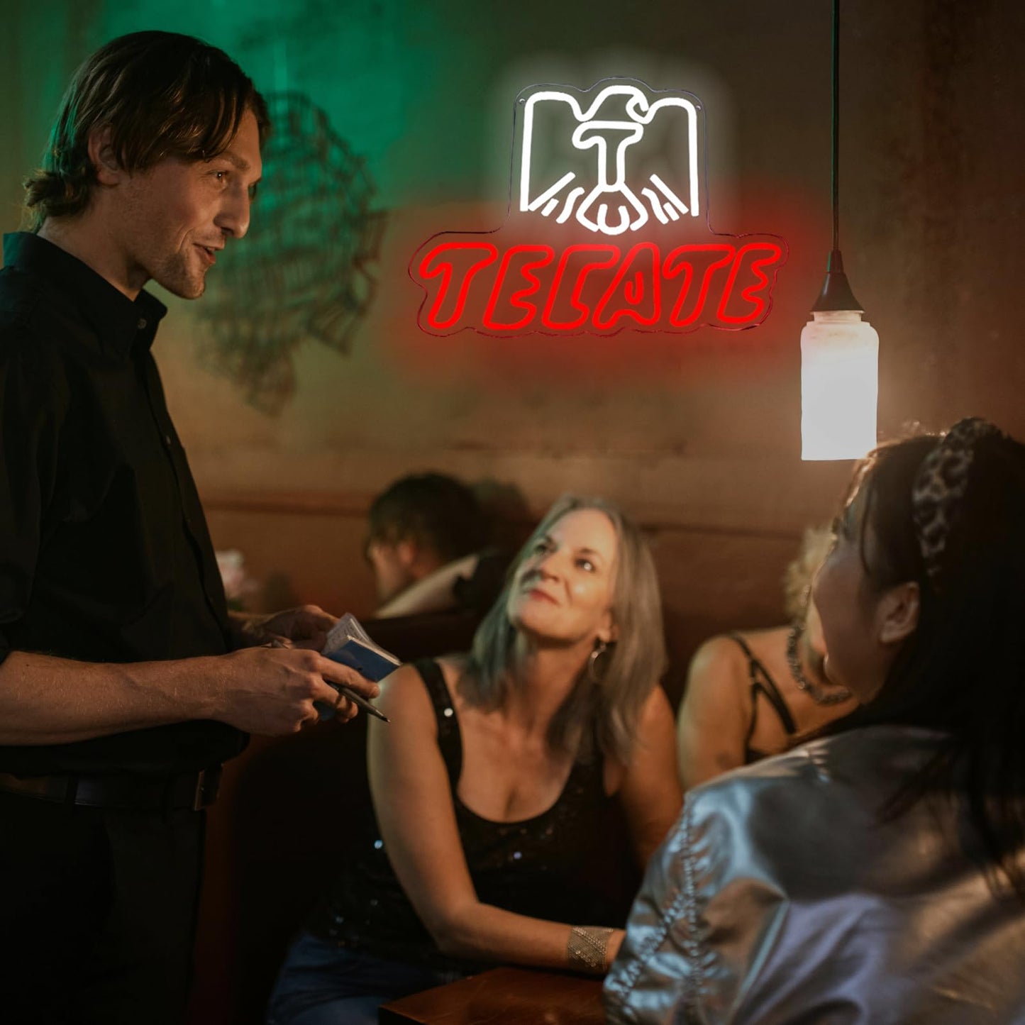 Cerveiza Neon Sign - Ttecate Eagle Beer LED Bar Light, Handcrafted Pub Wall Decor for Man Cave, Tavern & Game Room - Cool Nightlight for Windows, Parties & Mexican-Themed Decor - Gift for Beer Lovers