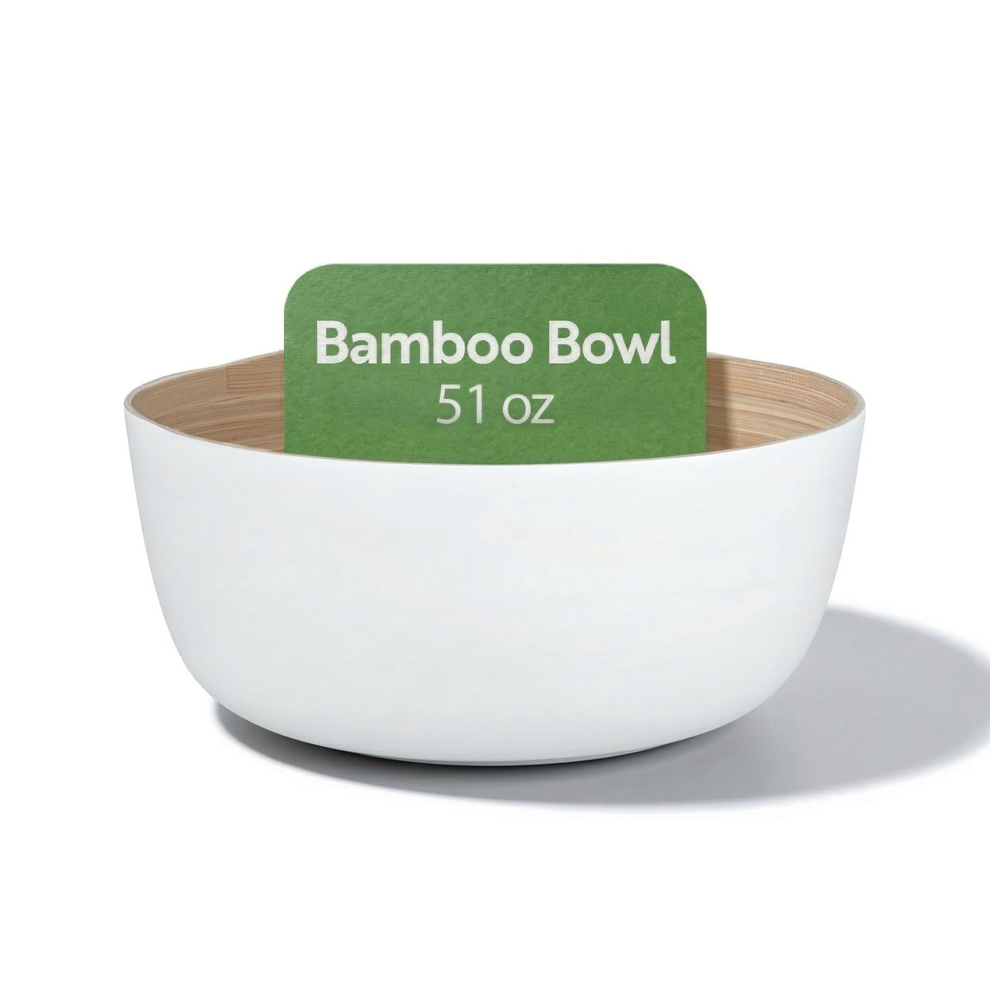 Restaurantware Salad Bowl 1 Pack 50.7 oz Bamboo Serving Dish Greaseproof Freezer-Safe Bowl Handcrafted Round for Hot/Cold Foods