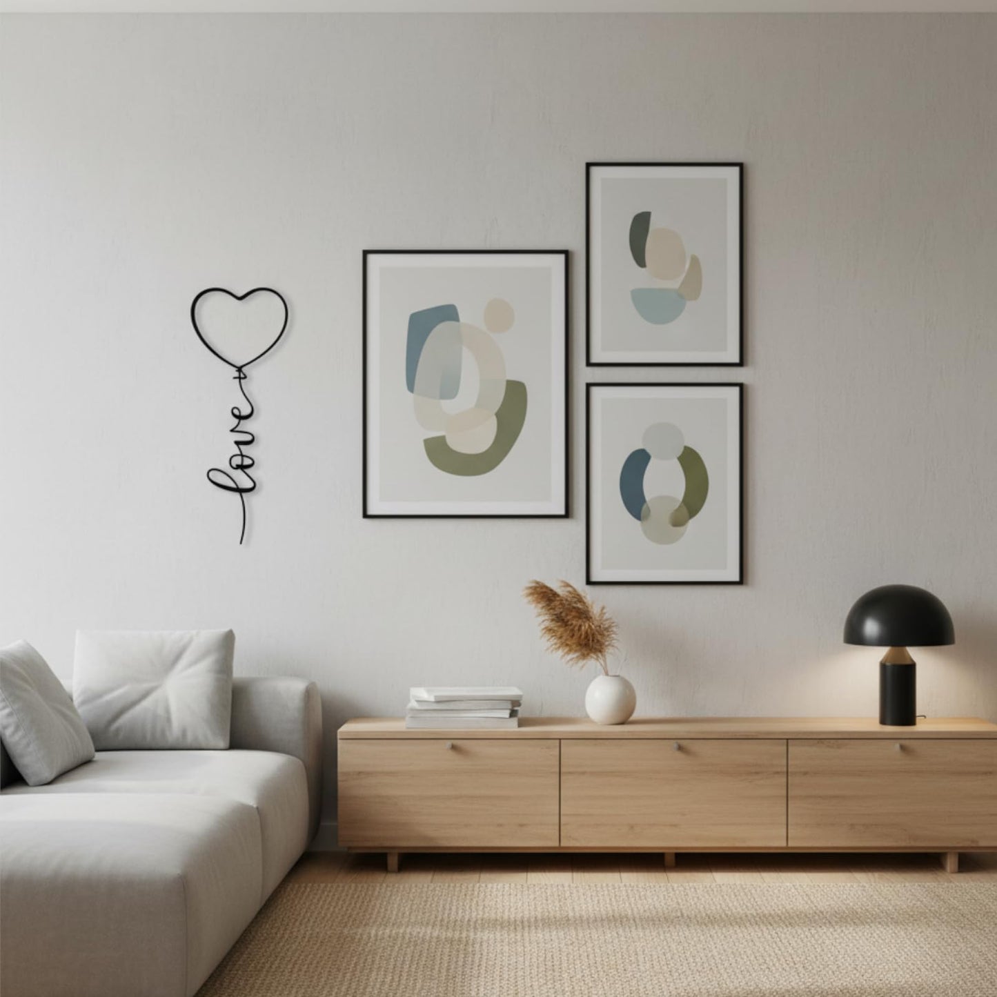 We Moment Love Metal Wall Decor-Love Heart Sign for Bedroom Office Home Decor-Valentine's Day Gifts-Black