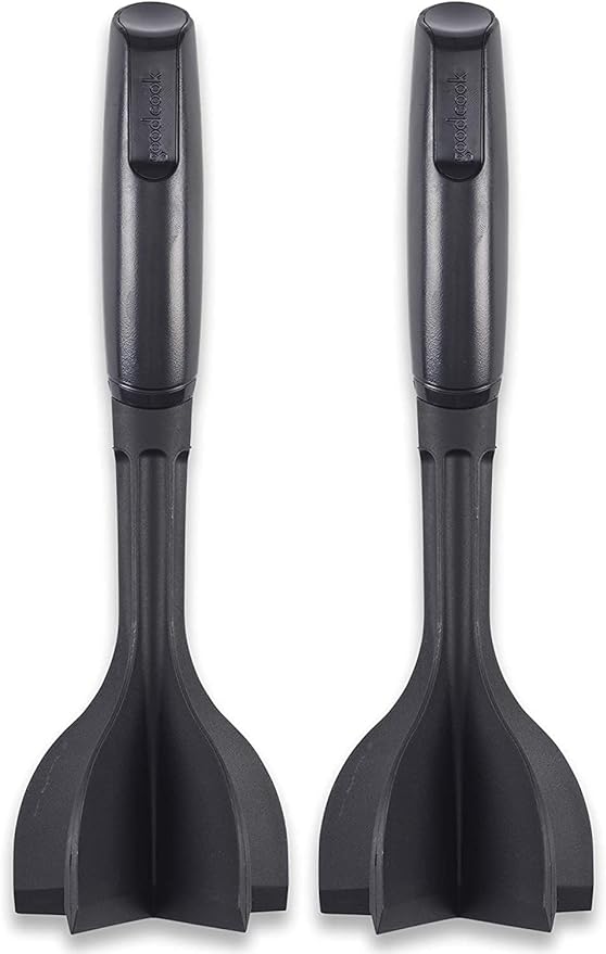 GoodCook Heat-Resistant Nylon Ground Meat Choppers with 5-Blade Heads, Ground Beef and Turkey Mixers and Choppers, Set of 2, Black