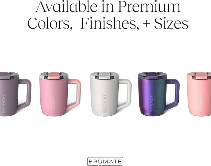 BrüMate Müv - 15oz 100% Leak Proof Insulated Coffee Mug with Handle & Lid - Stainless Steel Coffee Travel Mug - Double Walled Coffee Cup (Primrose)