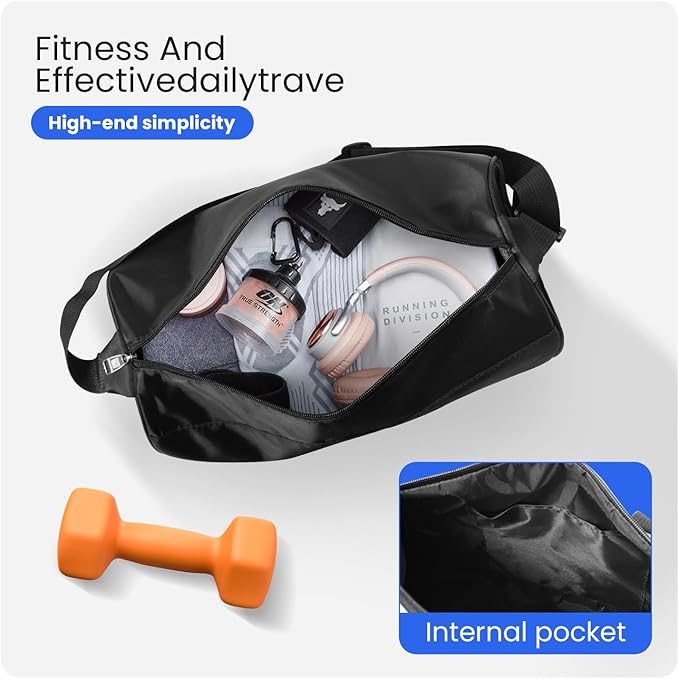 C&F BOGMOST Small Gym Bag for Women & Men,Small Lightweight Duffel Bag Carry On Bags Mini Duffel Travel Bag Waterproof Sports Bags for Workout/Sport/Travel, Fluorescent Green