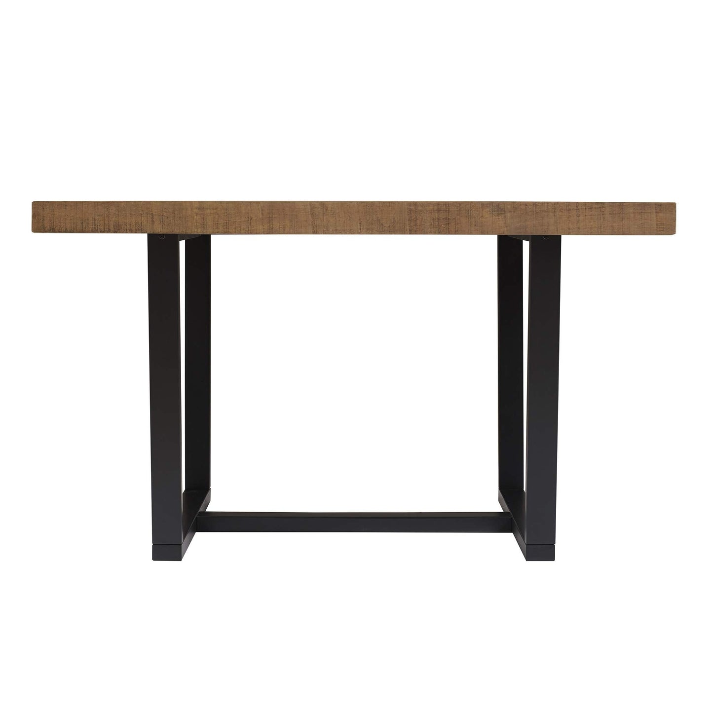 Walker Edison Durango Distressed Solid Wood Dining Table, 52 Inch, Rustic Oak