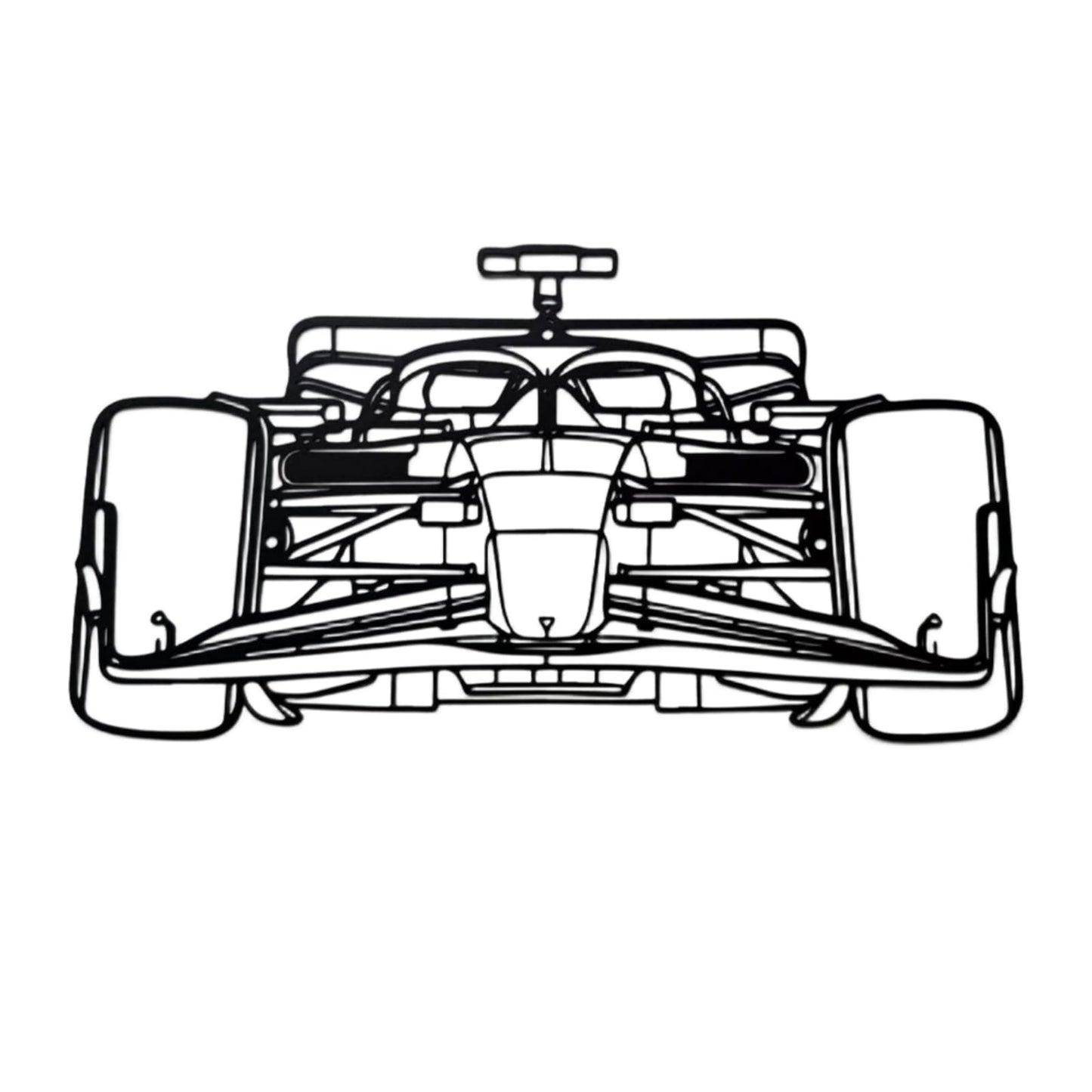 JBCHUCI F1 Wall Art Metal - Formula 1 Race Car Silhouette Wall Decor for Garage, Teen Boy Room, Man Cave, Bedroom - Unique F1 Gift for Men, Car Lovers & Motorsport Fans (15.7"x8.7")
