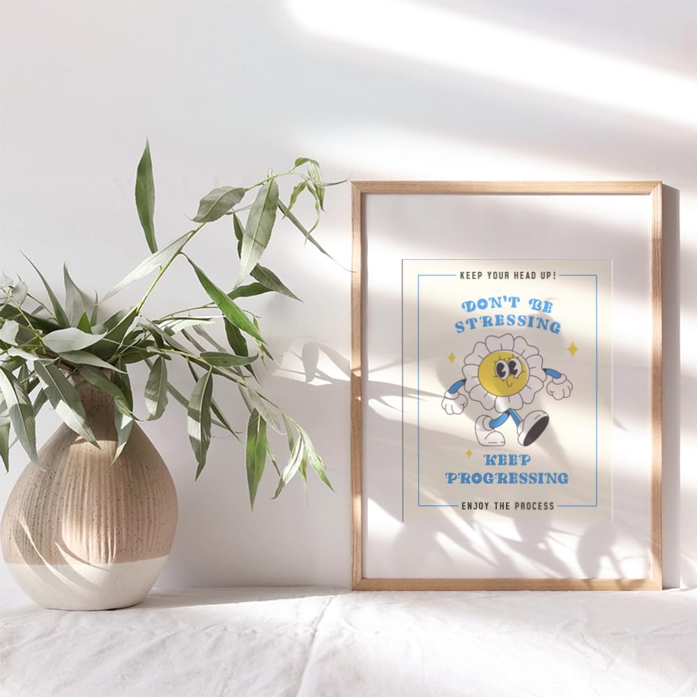 Positive Quotes Wall Decor for Office - Trendy Retro Wall Art - Womens Office Decor - Haves - Inspiring Art - Happy Home Decoration Motivational poster