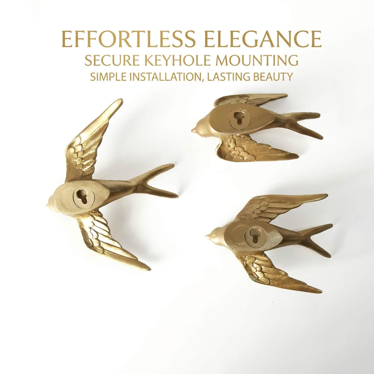 ZASEUCI Bird Wall Sculpture Art Set of 3, 5.1 Inch Resin 3D Sculpted Birds, Hanging wall decor and Elegant wall art for Home, Stylish wall art for living room