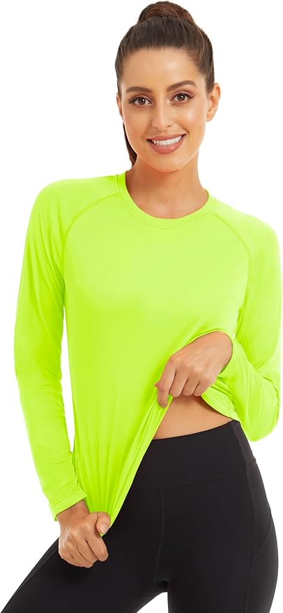 MAGCOMSEN Women's 2 Pack Long Sleeve Shirts UPF 50+ Sun Protection Quick Dry Swim Shirt for Rash Guard Fishing Workout