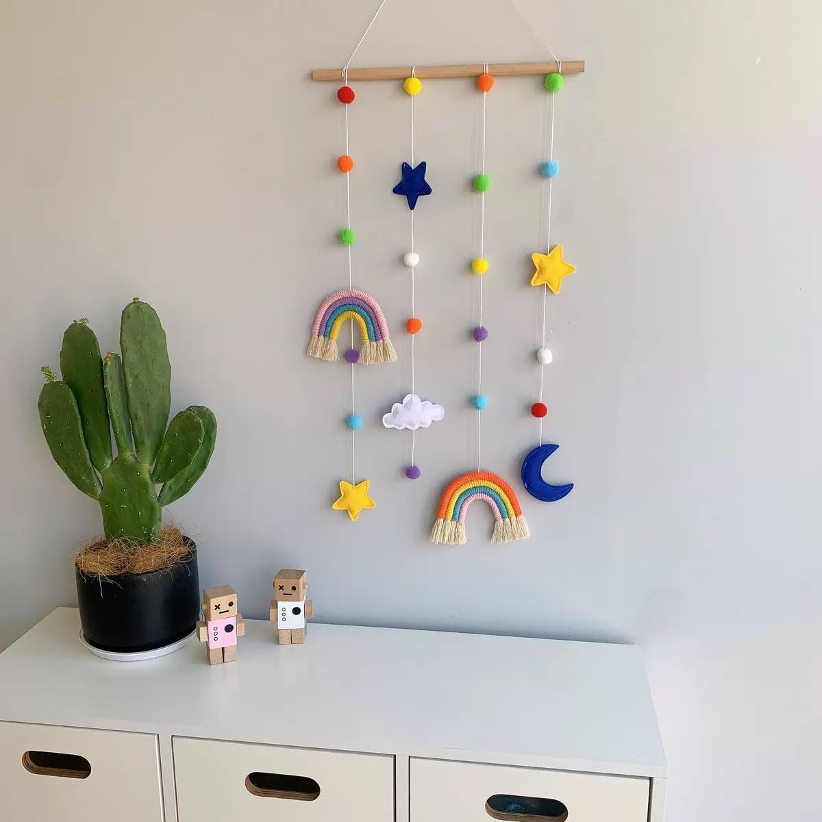 JAVEOLA Rainbow Nordic Style Wall Hanging Decoration, Children Kids Adult Home Decor, Modern Style Household Decoration, Cute Wall-pediments