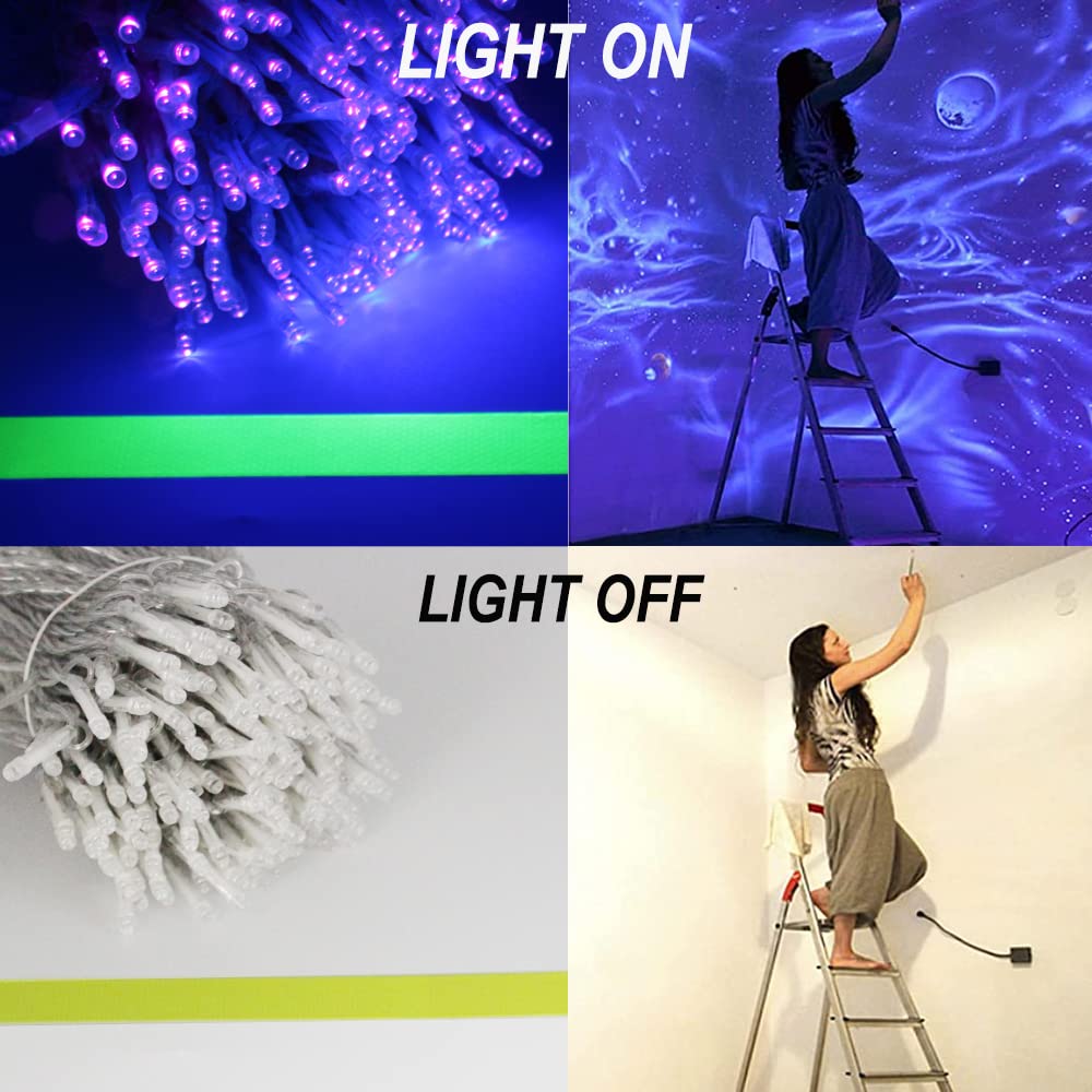 Solhice Black Light Curtain String Lights for Glow Party 10ft x10ft 306 LEDs, Blacklight with Remote Control for Halloween Bedroom Birthday Fluorescent Party Indoor Décor