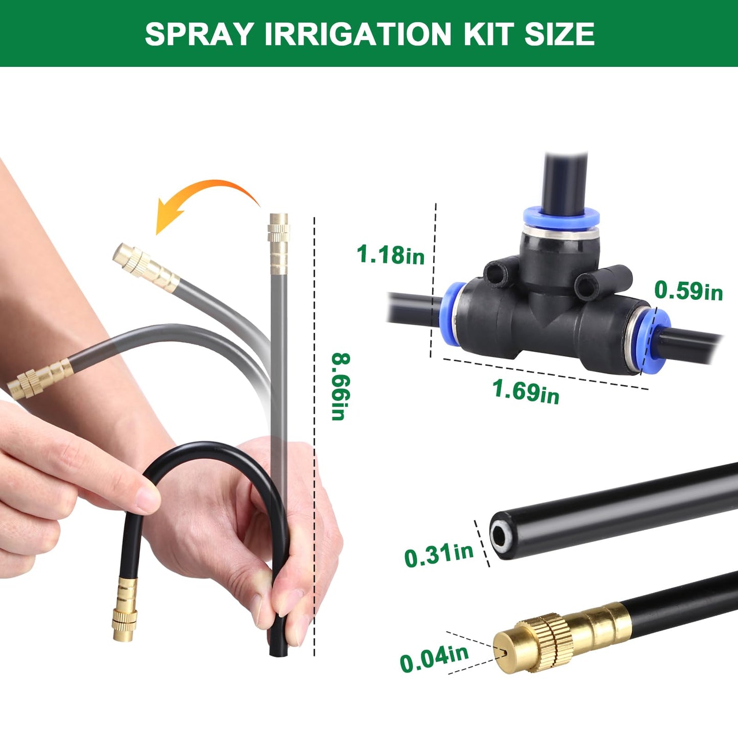 Starrey Drip Irrigation System, 2026-Upgrade 100Ft 1/4" Garden Watering System with 24 Pcs 360° Adjustable Copper Nozzles, DIY Kit for Garden, Lawn, Greenhouse, Raised Beds & Outdoor Plants