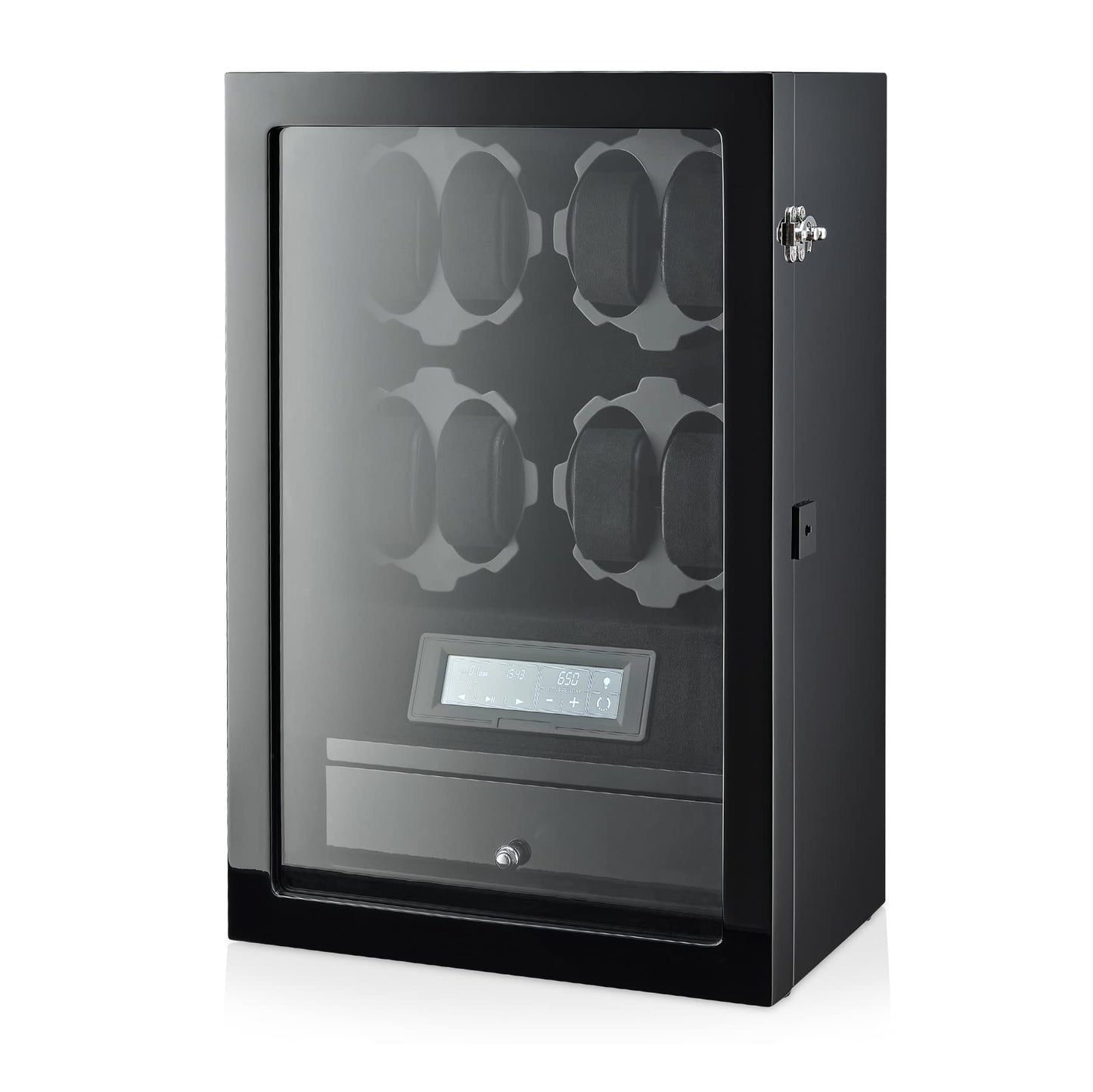 8 Watch Winder with LED Backlight and 5 Watch Storage Drawer