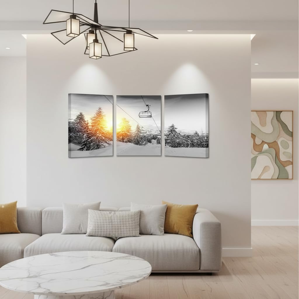 YeiLnm Snowboarding Posters for Bedroom Wall Decor Skiing Canvas Art Snow Boarding Picture