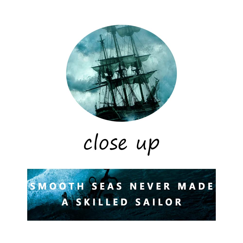 Inspirational Canvas Wall Art Smooth Seas Never Made A Skilled Sailor Motivational Poster Entrepreneur Quote Picture Home Office Decor Painting Framed and Stretched Ready to Hang [12''W x 18''H]