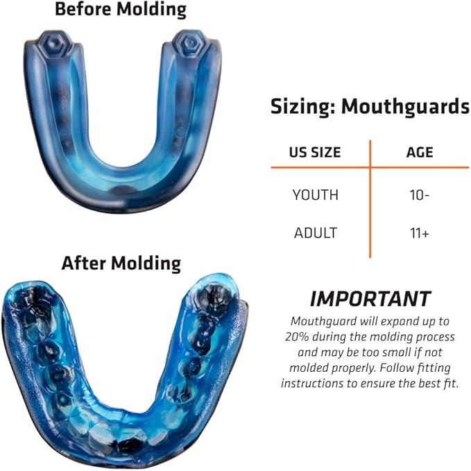 Shock Doctor, Gel Max Power Flavor Mouth Guard, Football, Lacrosse, Hockey, MMA, Boxing, Youth & Adult
