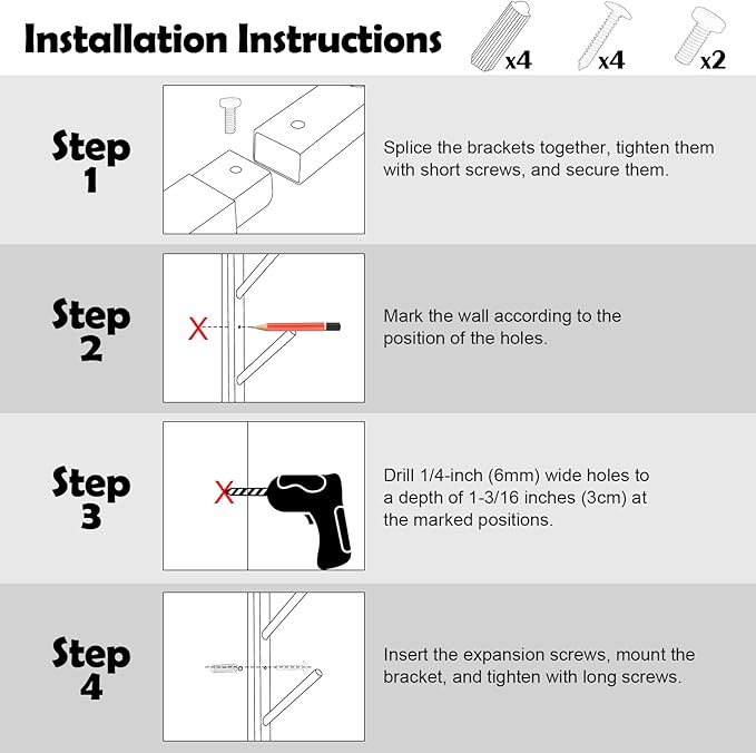 Skateboard Rack Wall Mount ??Skateboard Wall Hanger, Snowboard Display Wall Mount, Ski Holder | 4-Floor Skateboard & Ski & Snowboard Storage Rack | Snowboard & Ski Lover Gifts