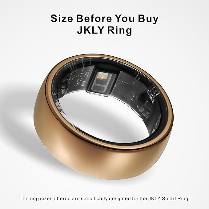 Smart Ring, Activity Trackers, Sleep Ring, Fitness Tracking, Stress Tracker, Heart Rate, Meditation, Temperature, Respiratory, No App Subscription, Women, Men, iOS, Android (Rosegold, 10)