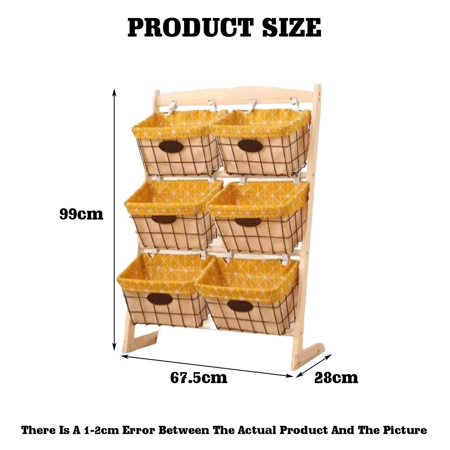 BXKCFYBSQ Heavy Duty Pillow Storage Shelves,Floor Standing Wooden Storage Baskets,2/3/4-tier Display Stand,40kg Capacity,for Retail Home School(3-Tier)