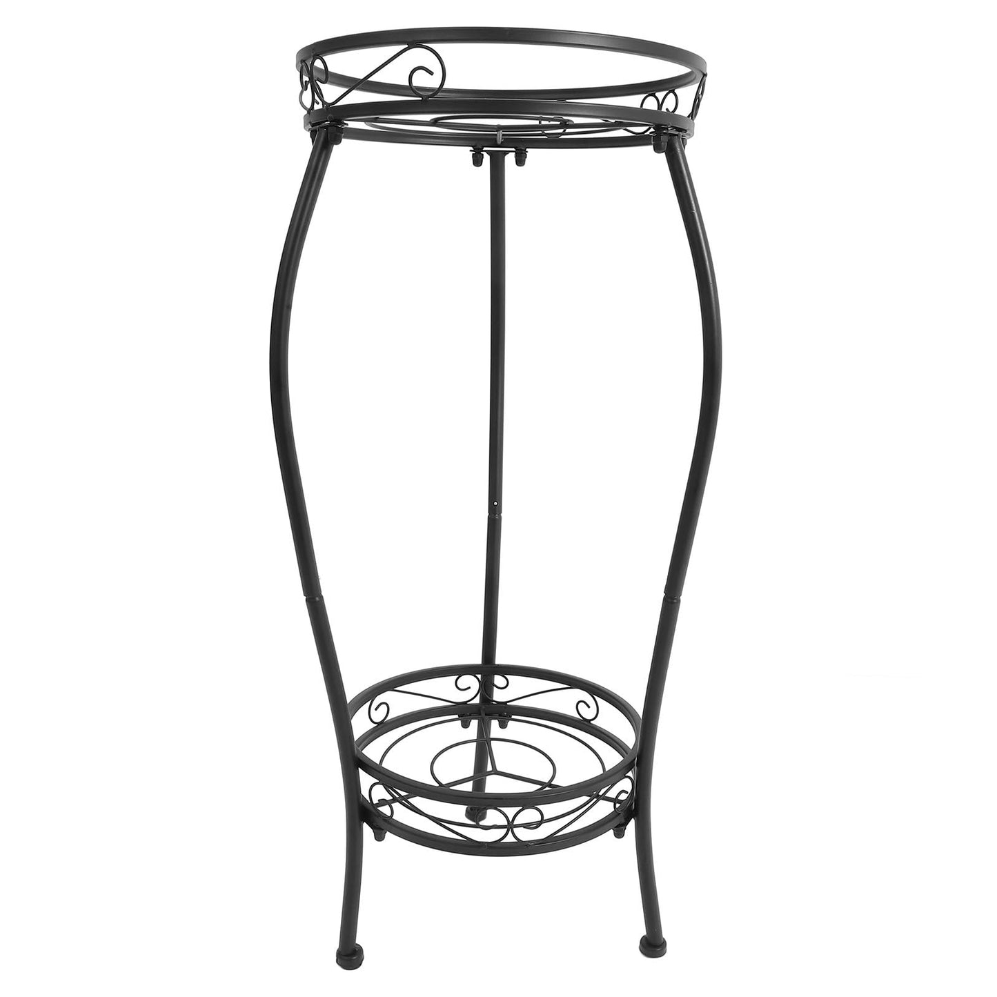 BESTonZON Iron Plant Stand Flower Pot Stool Multi-Layer Rack 30X30X68Cm for Balcony Living Room Corner, Detachable Floor-Standing Holder Suitable for Small and Large Indoor Outdoor Plants